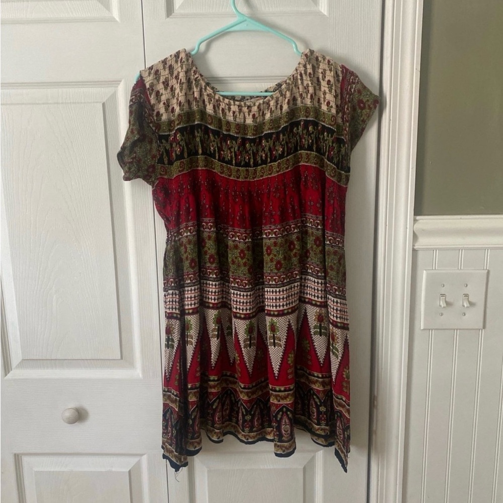Floral and Aztec Top